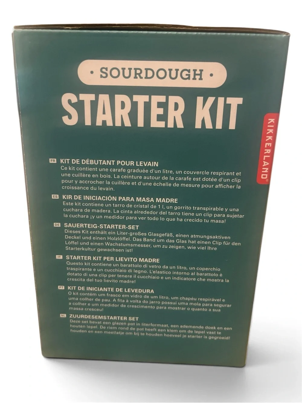 Kikkerland Teal & White Sourdough Starter Kit